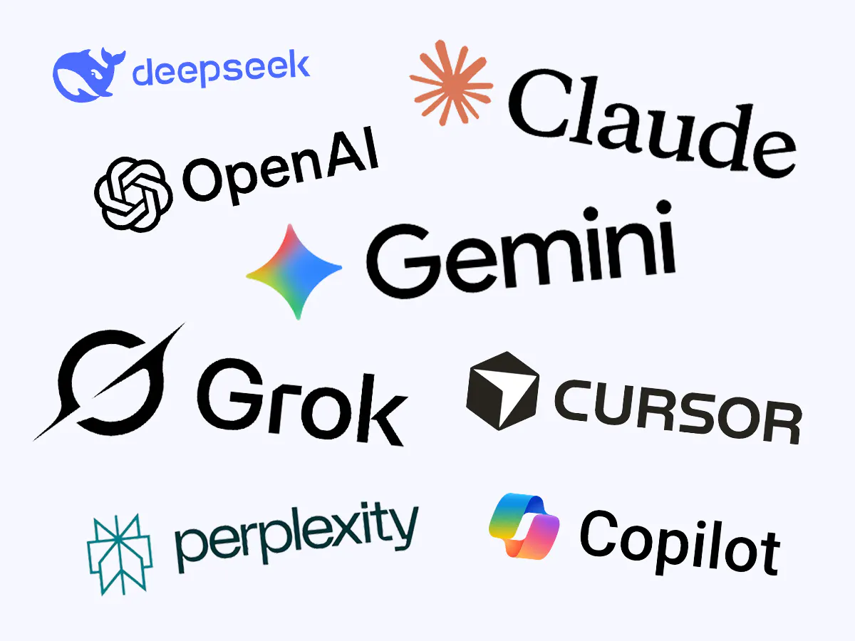 Several AI company logos