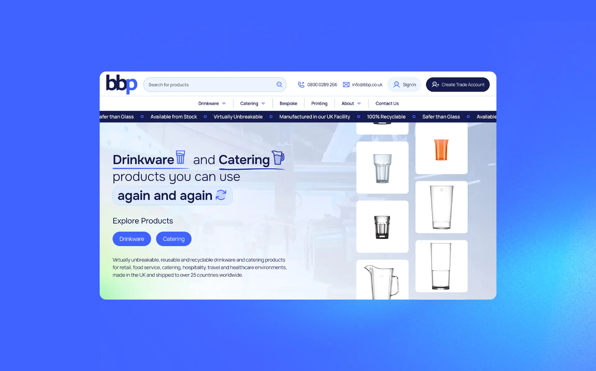 Image of the BBP website homepage.