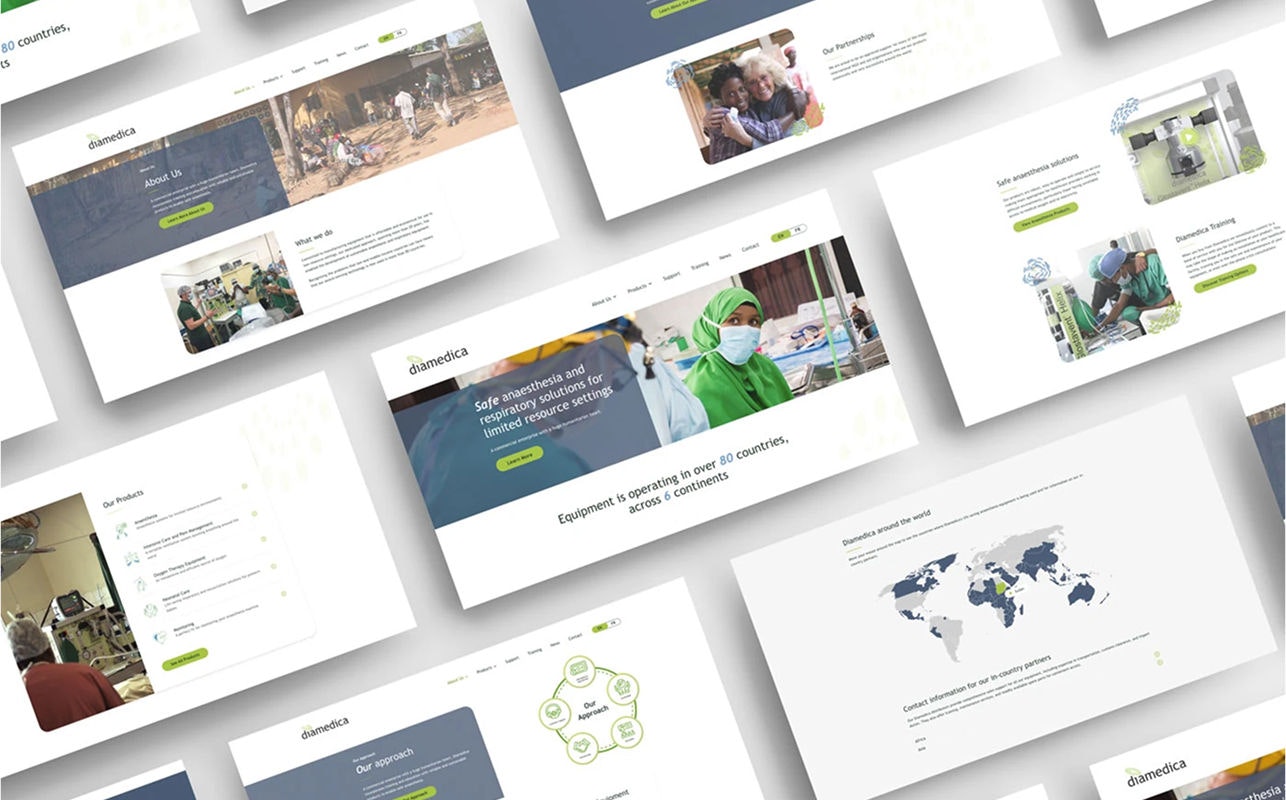 Diamedica Website Mockups
