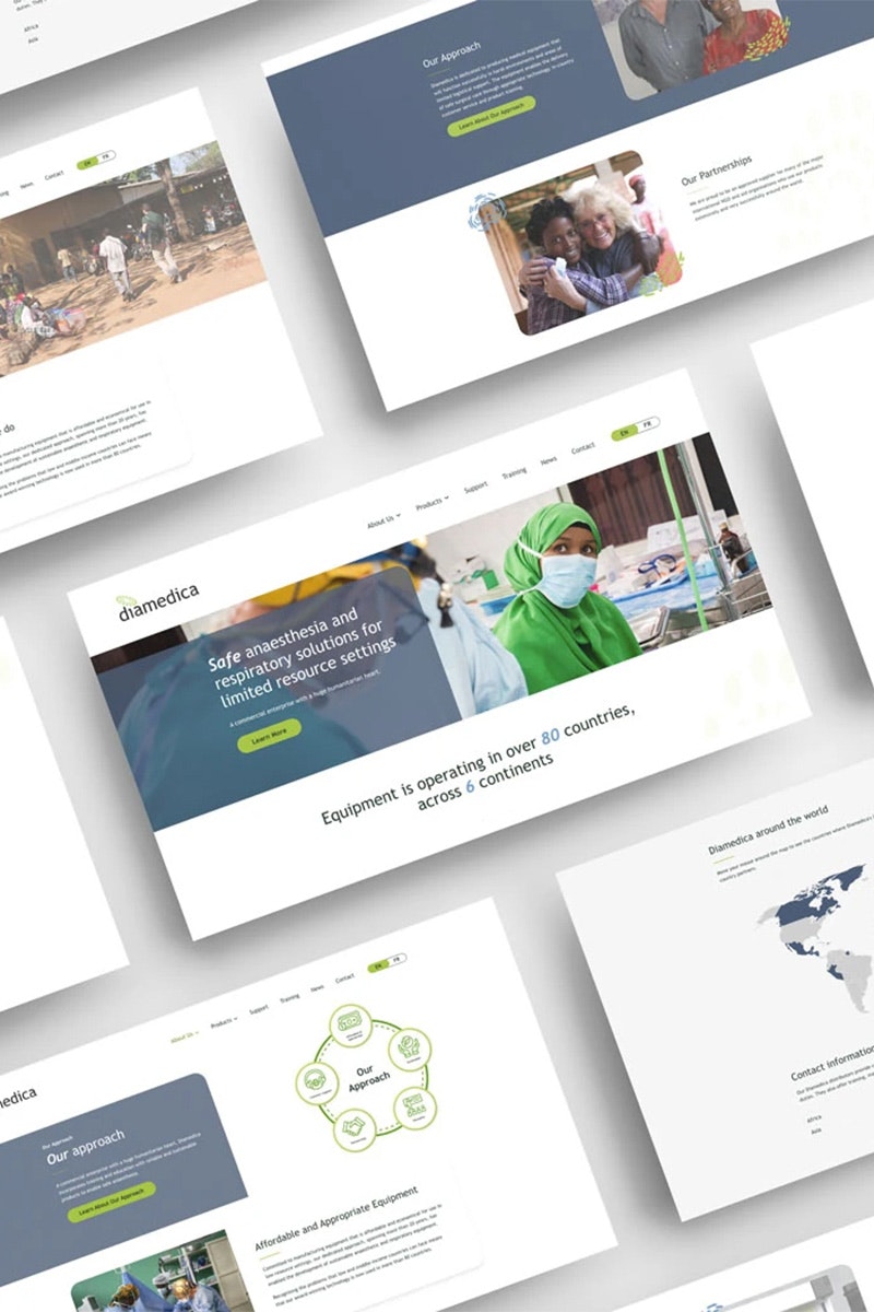 Diamedica website mockups