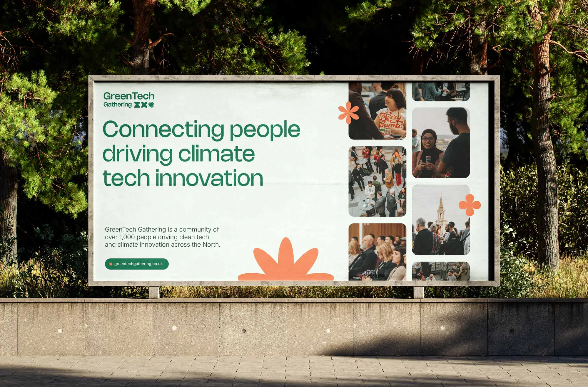 Mockup of GreenTech Gathering Billboard.