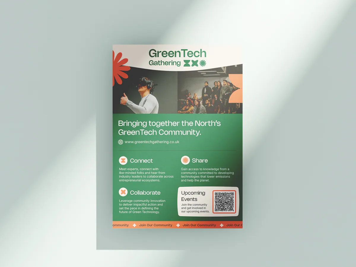 Image of GreenTech Gathering leaflet.