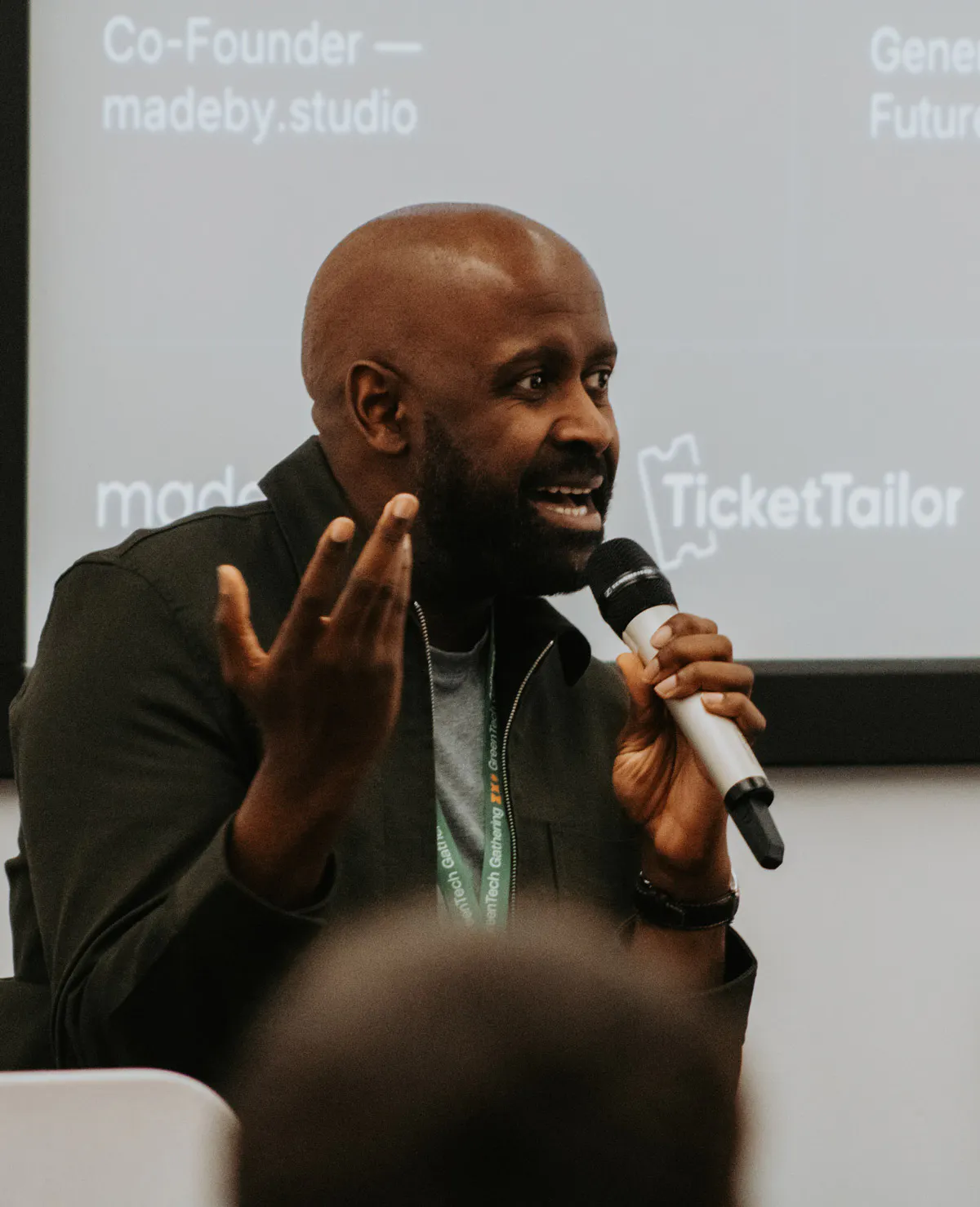 Photograph of GreenTech Gathering speaker.