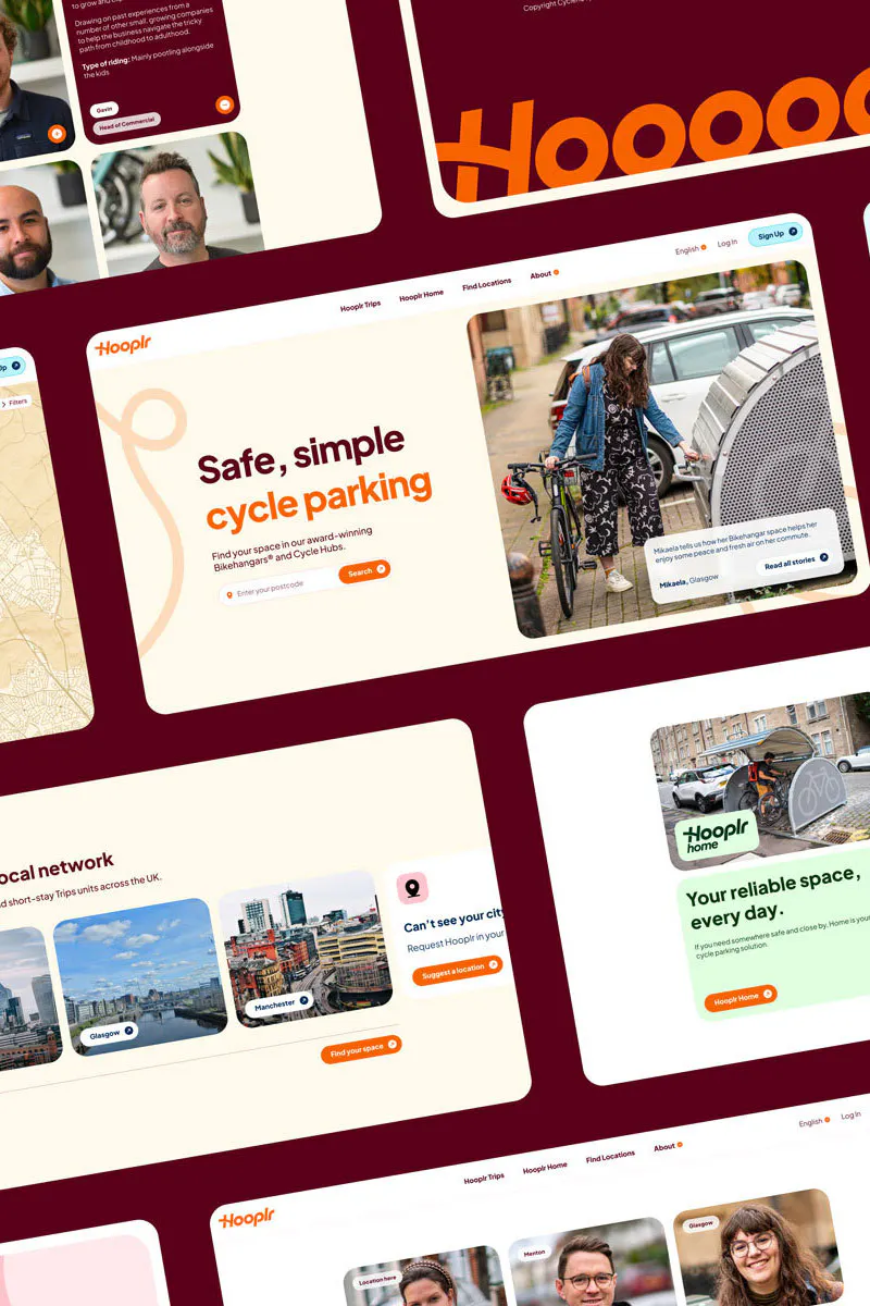 Hooplr website mockups
