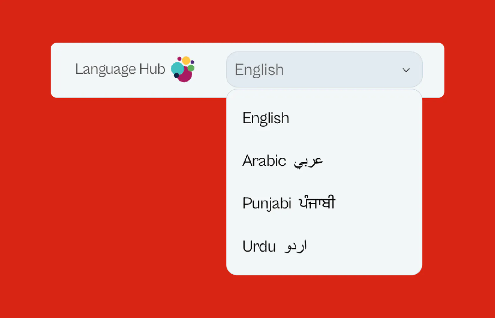 Image of the Littleover language switcher.
