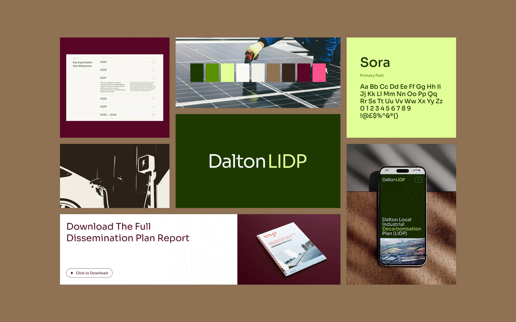 Grid image of the Dalton LIDP brand elements.