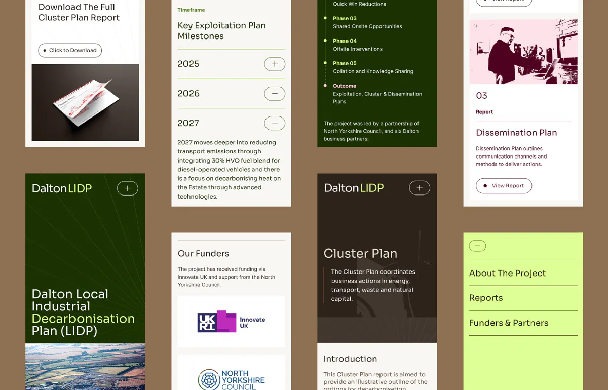 Image of the Dalton LIDP mobile screens.
