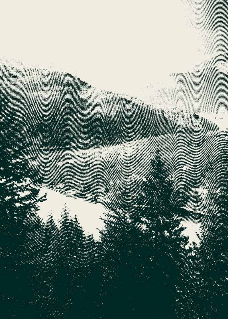 Dithered mountain range