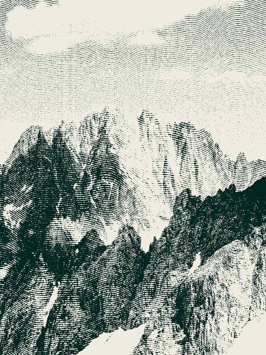 Dithered mountain range
