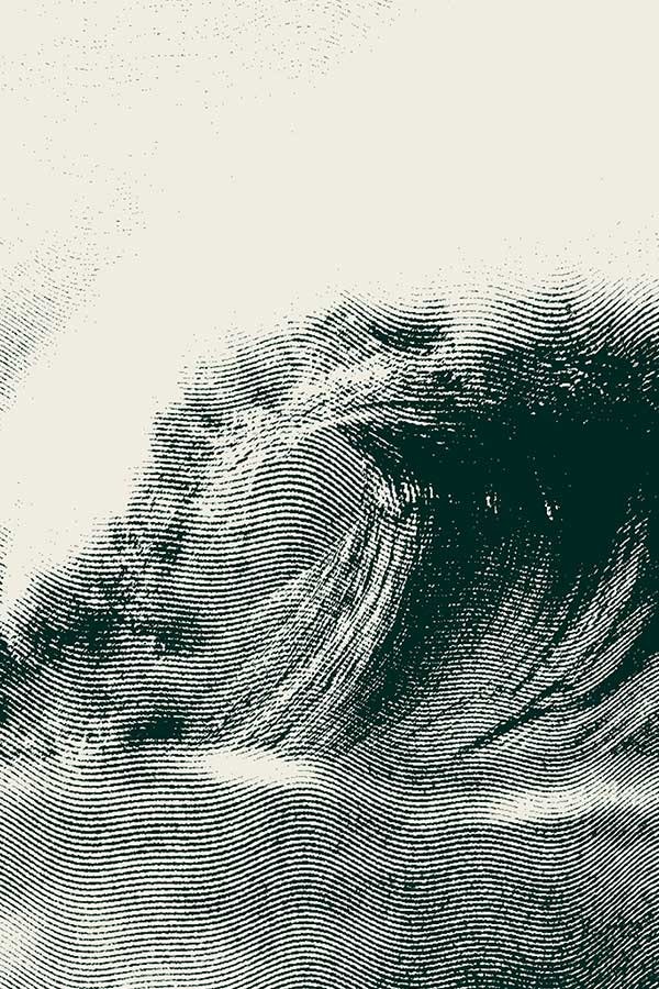 Dithered image of a wave