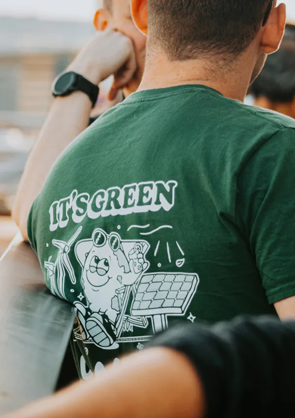 Photograph of GreenTech Gathering T shirt.