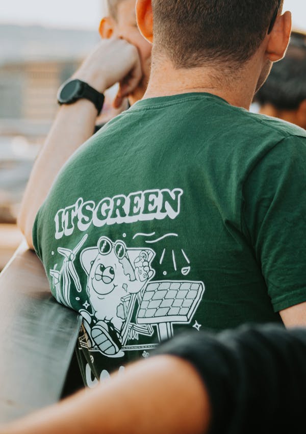 Photograph of GreenTech Gathering T shirt.
