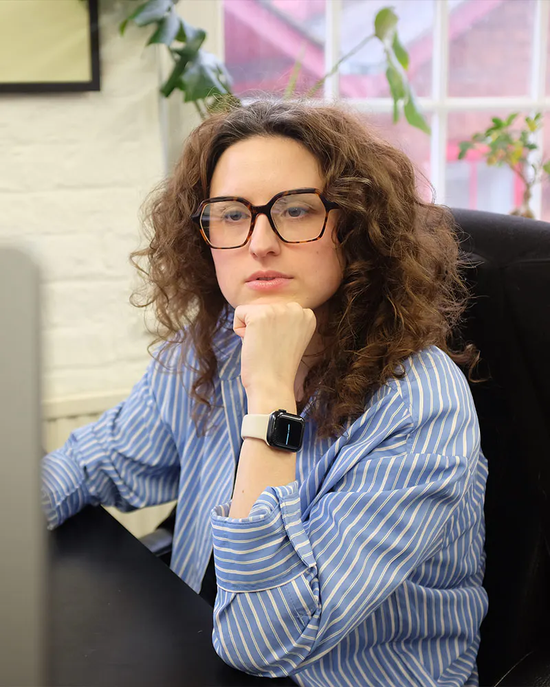 Woman working at computer